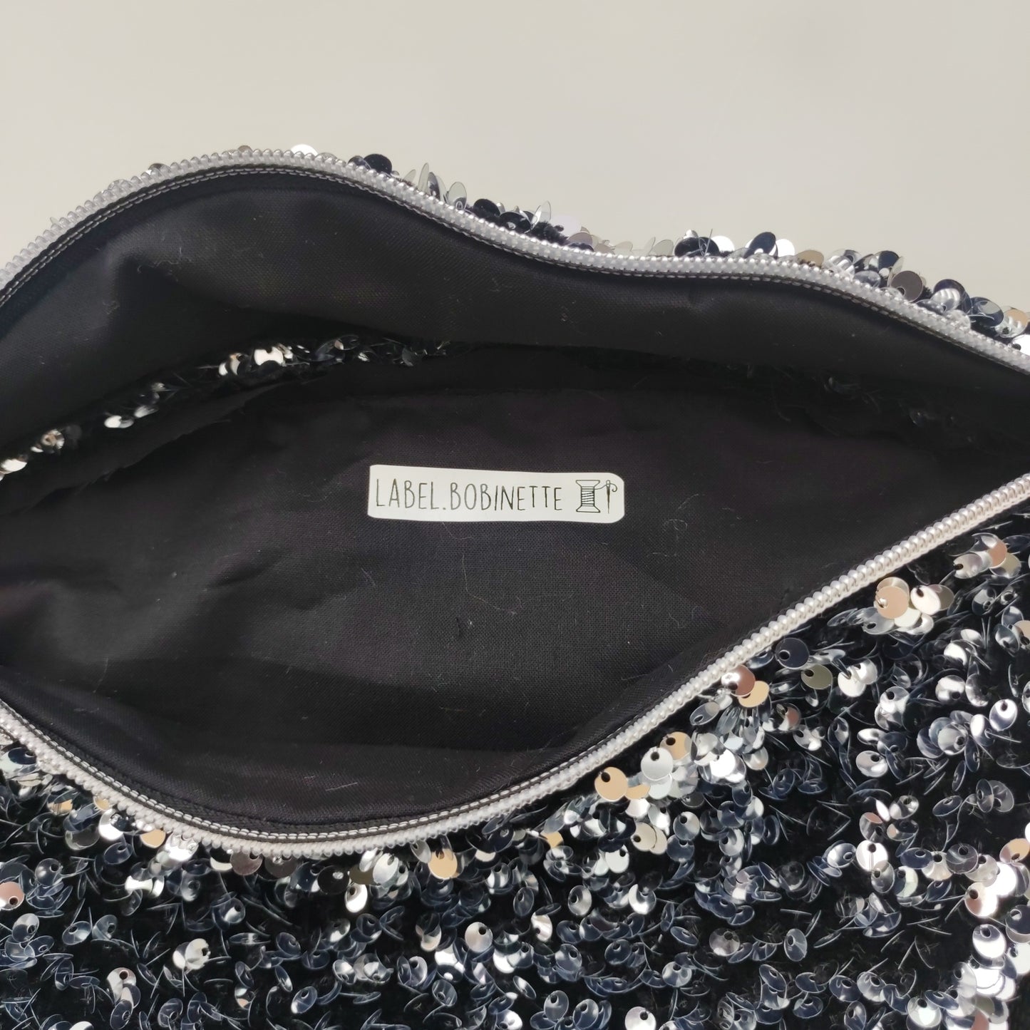 Sac banane Paillettes Argent