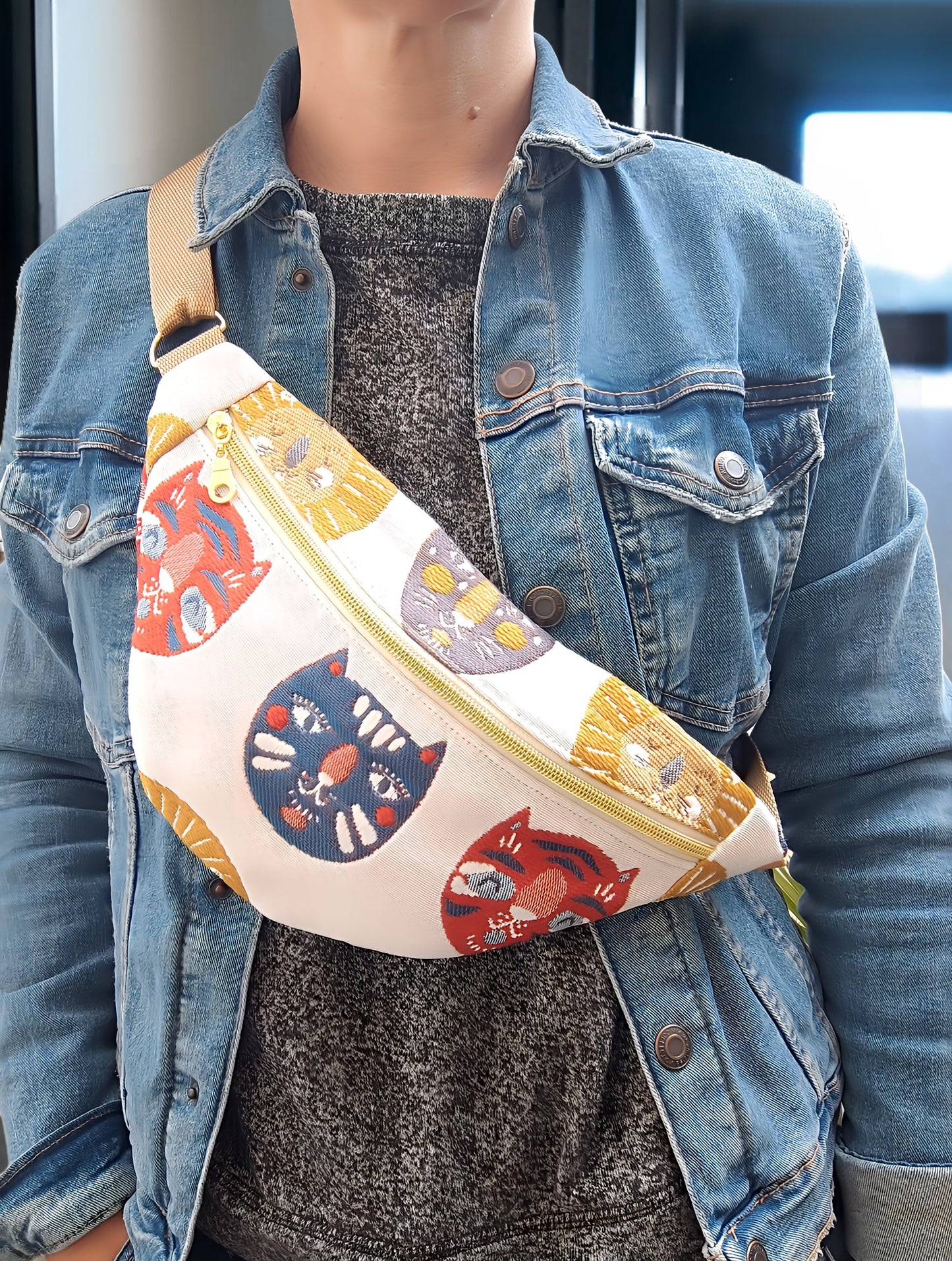 Sac Banane M Jacquard Matou