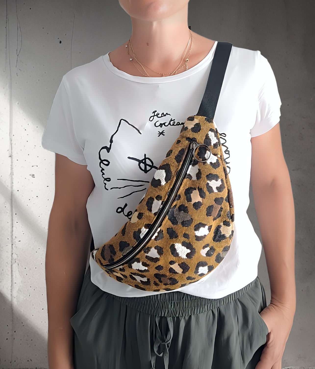 Sac Banane M Jacquard Cougar