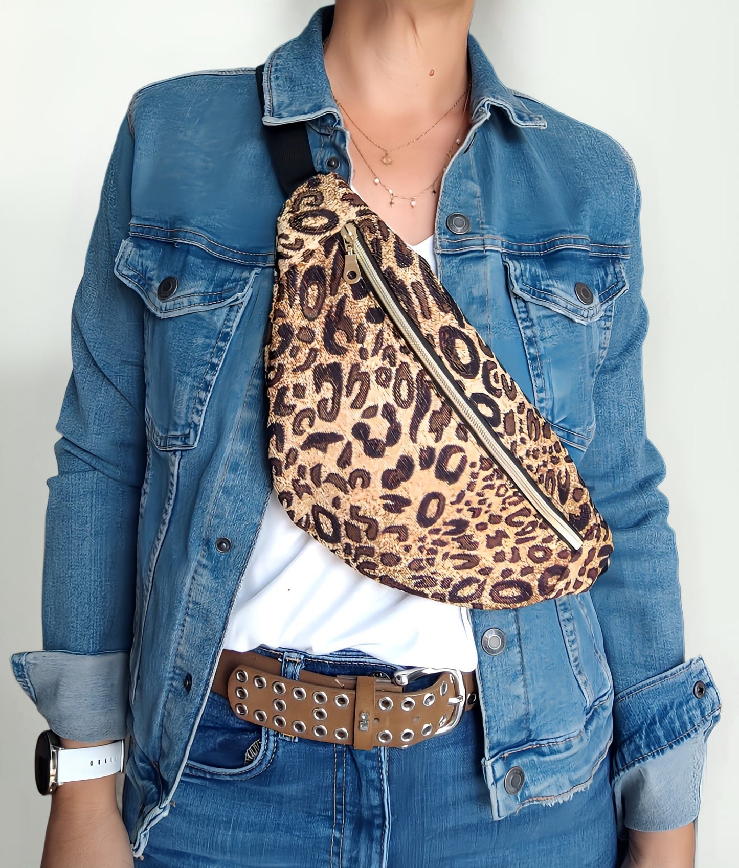 Sac banane Léopard irisé