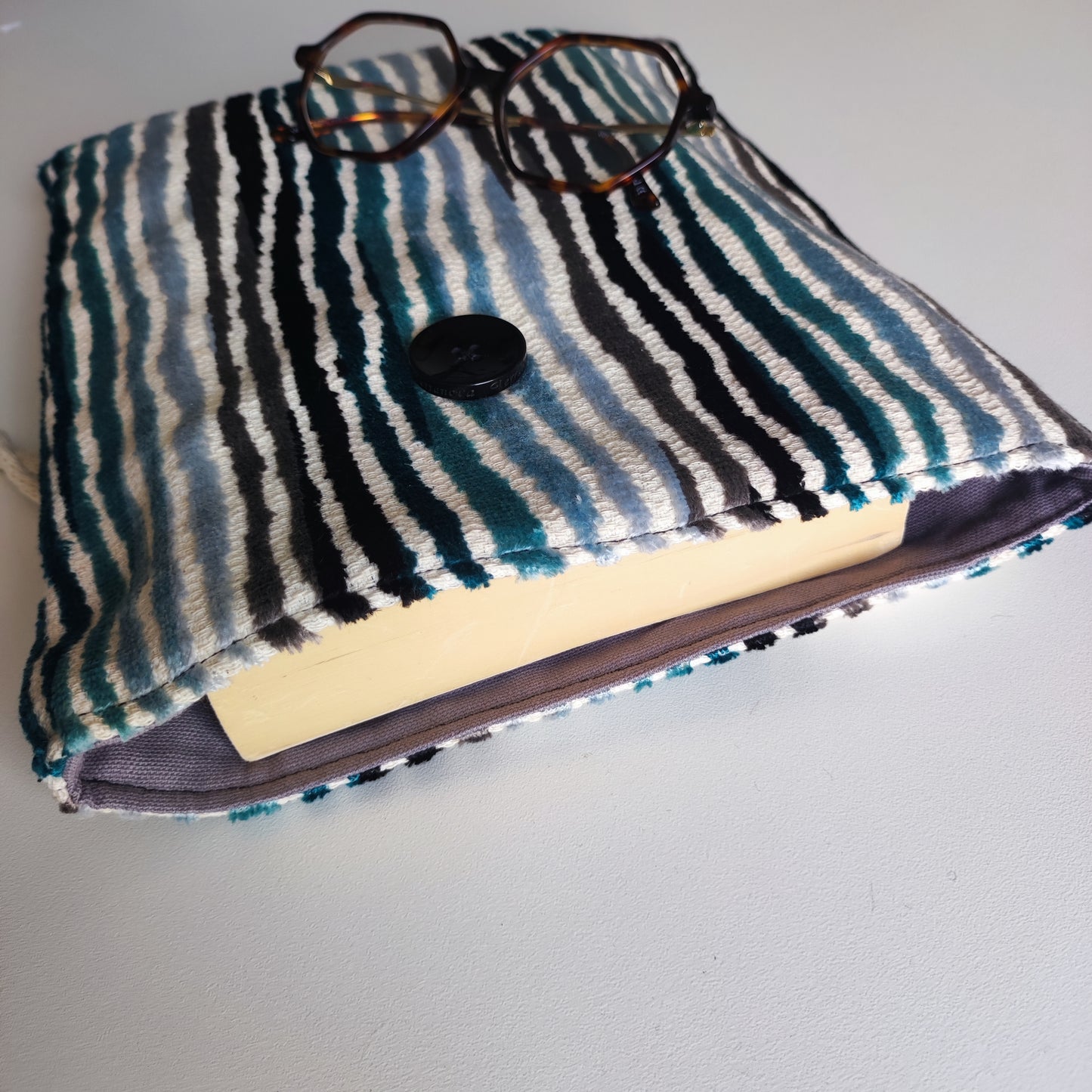 Pochette à livre graphique Bleue