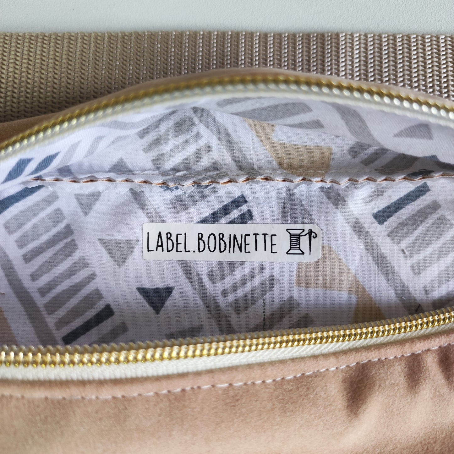 Sac Banane M Suédine Beige Rosé