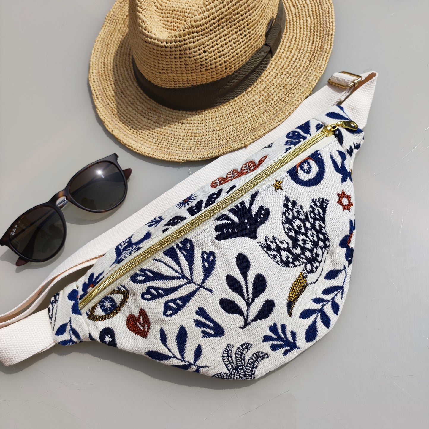 Sac Banane Mage Bleu et Or