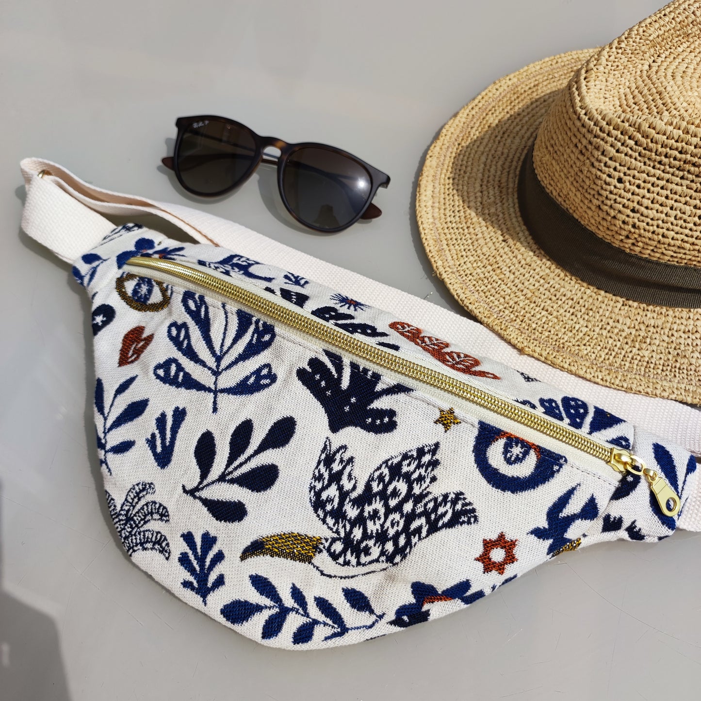 Sac Banane Mage Bleu et Or