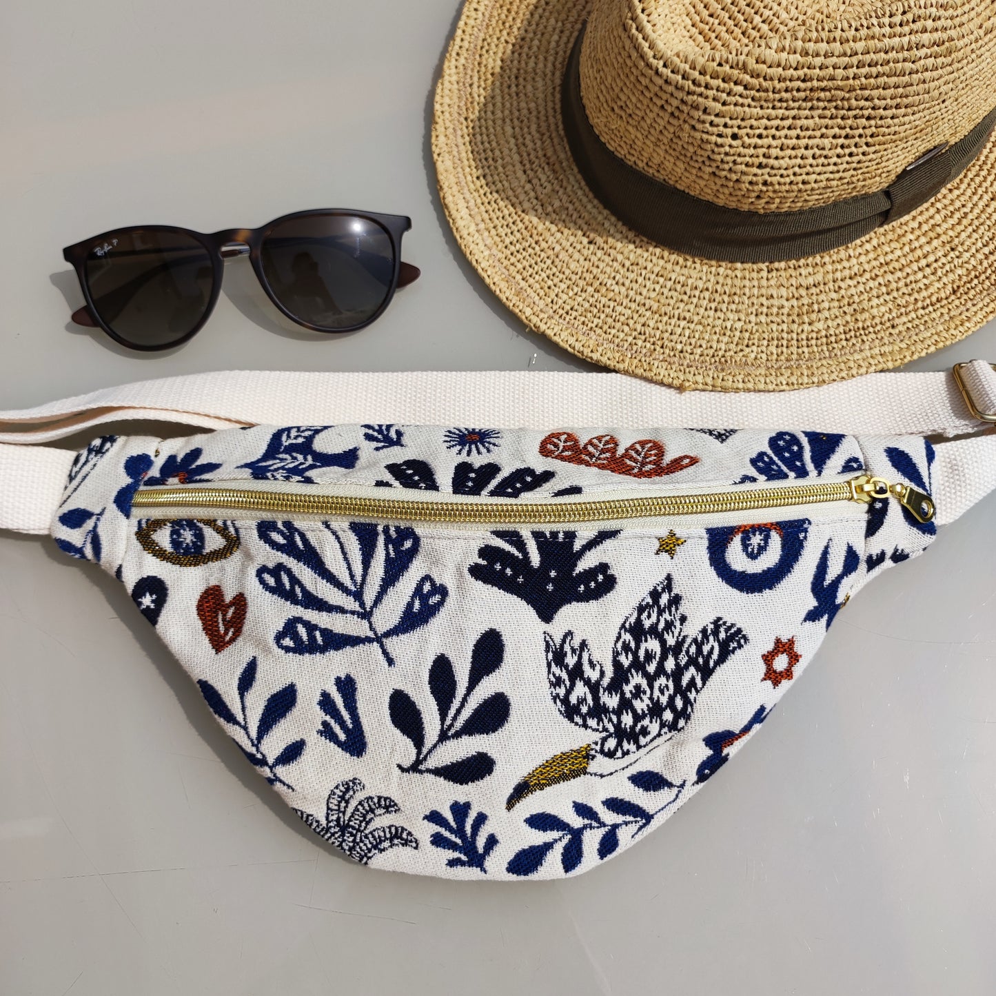 Sac Banane Mage Bleu et Or