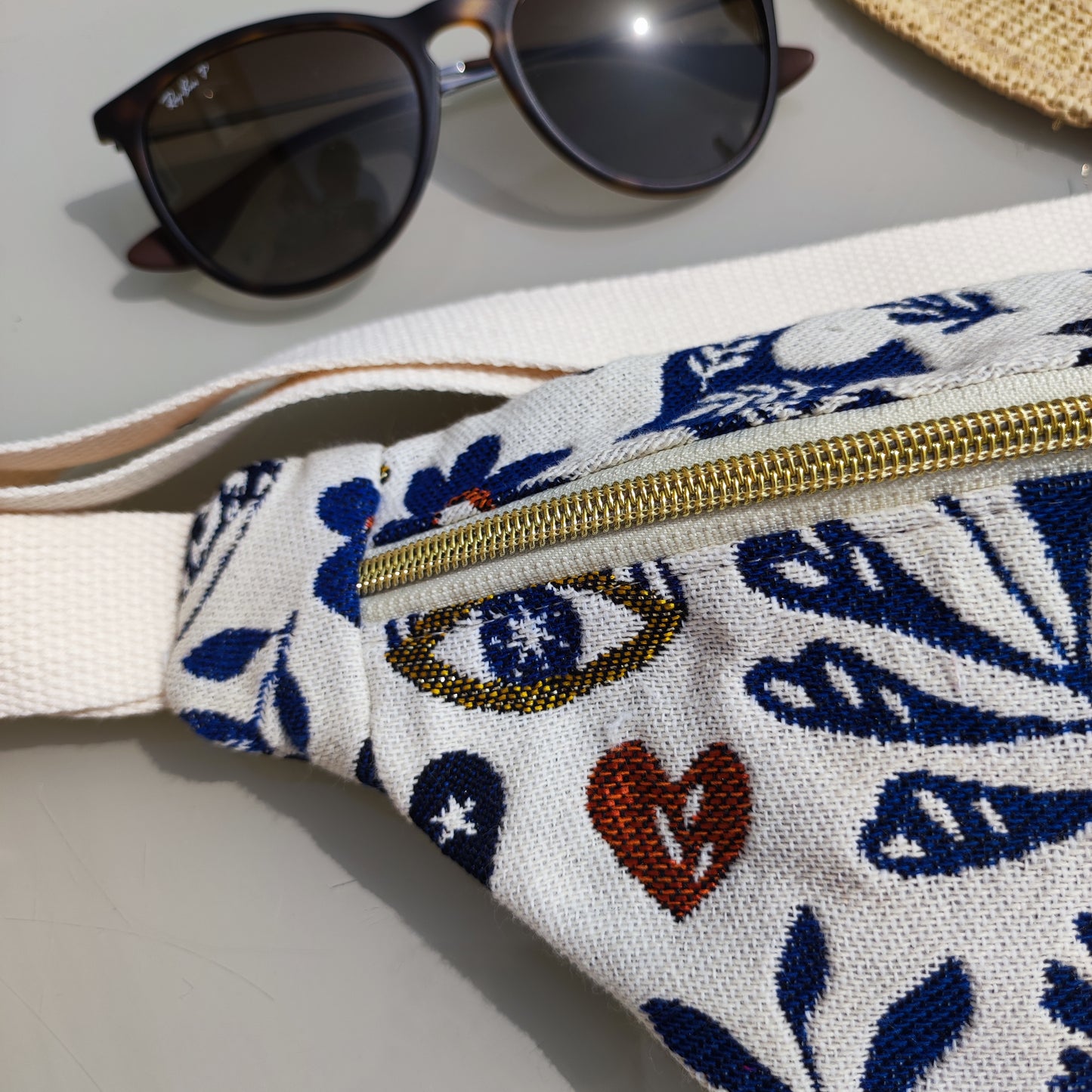 Sac Banane Mage Bleu et Or