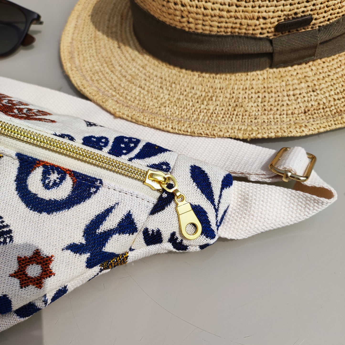 Sac Banane Mage Bleu et Or