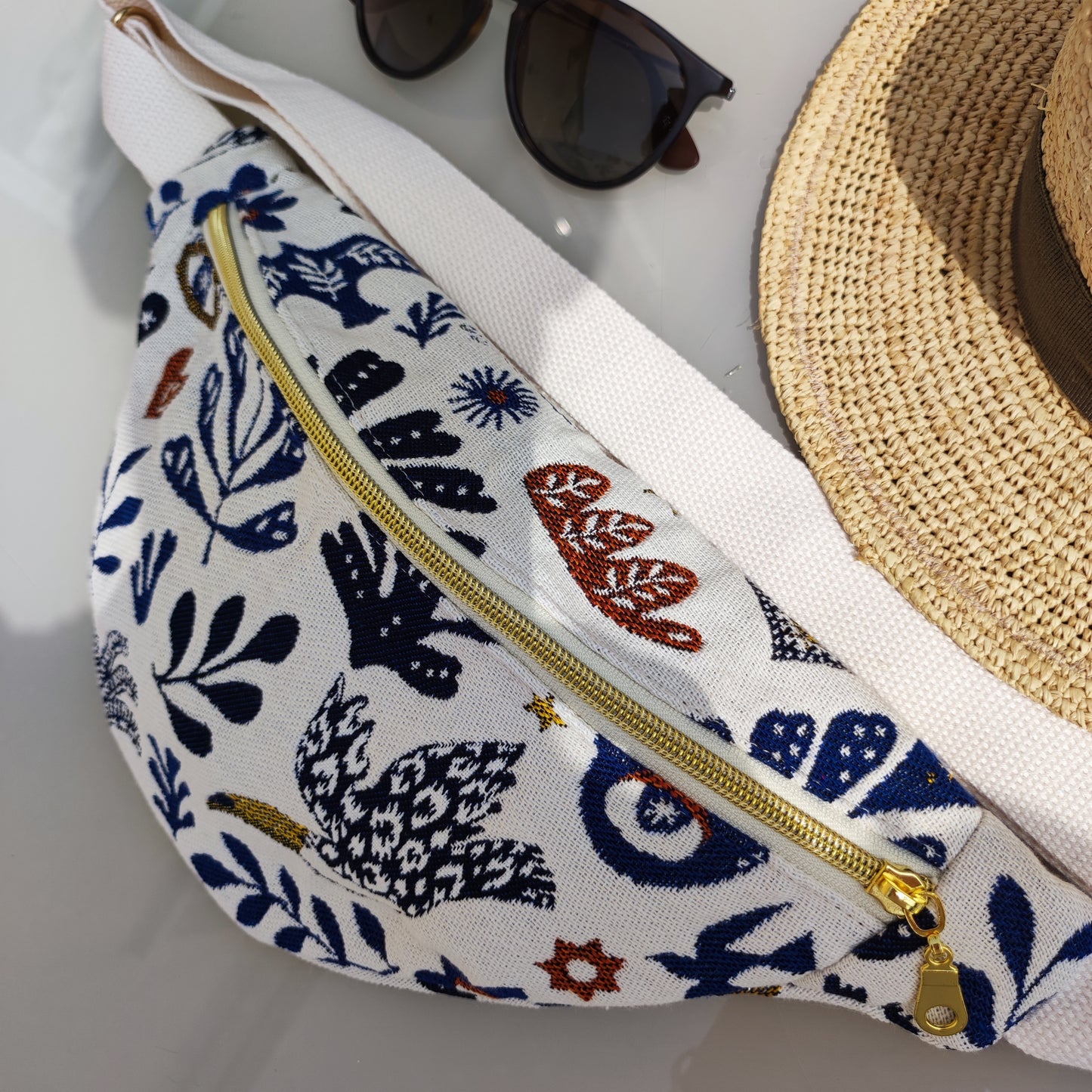 Sac Banane Mage Bleu et Or