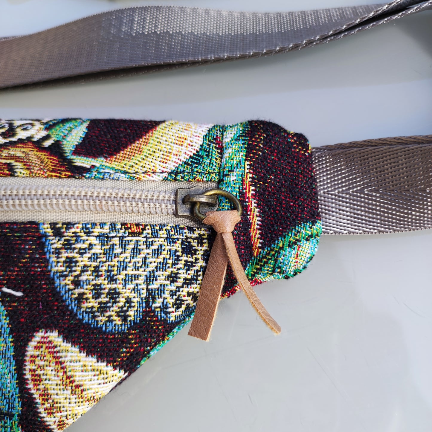 Sac Banane S Jacquard avec Panthère