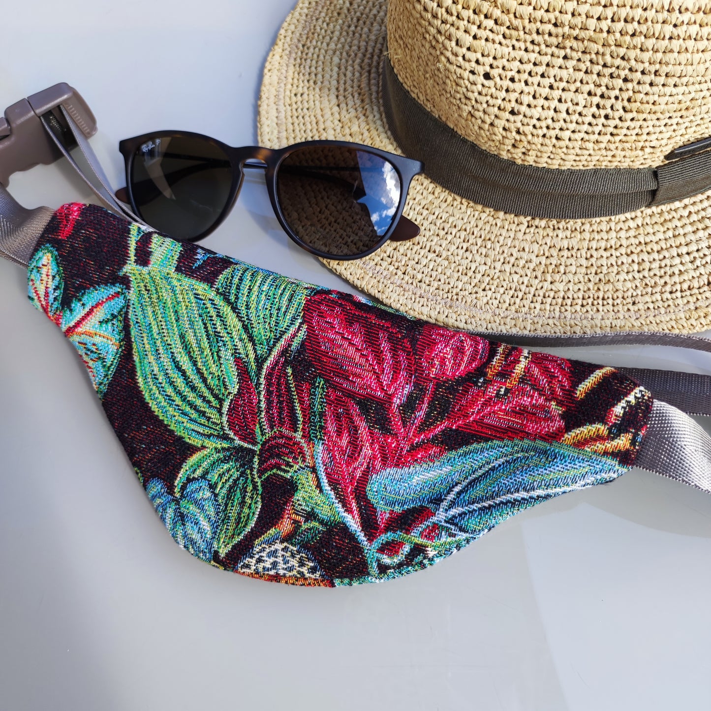 Sac Banane S Jacquard avec Panthère
