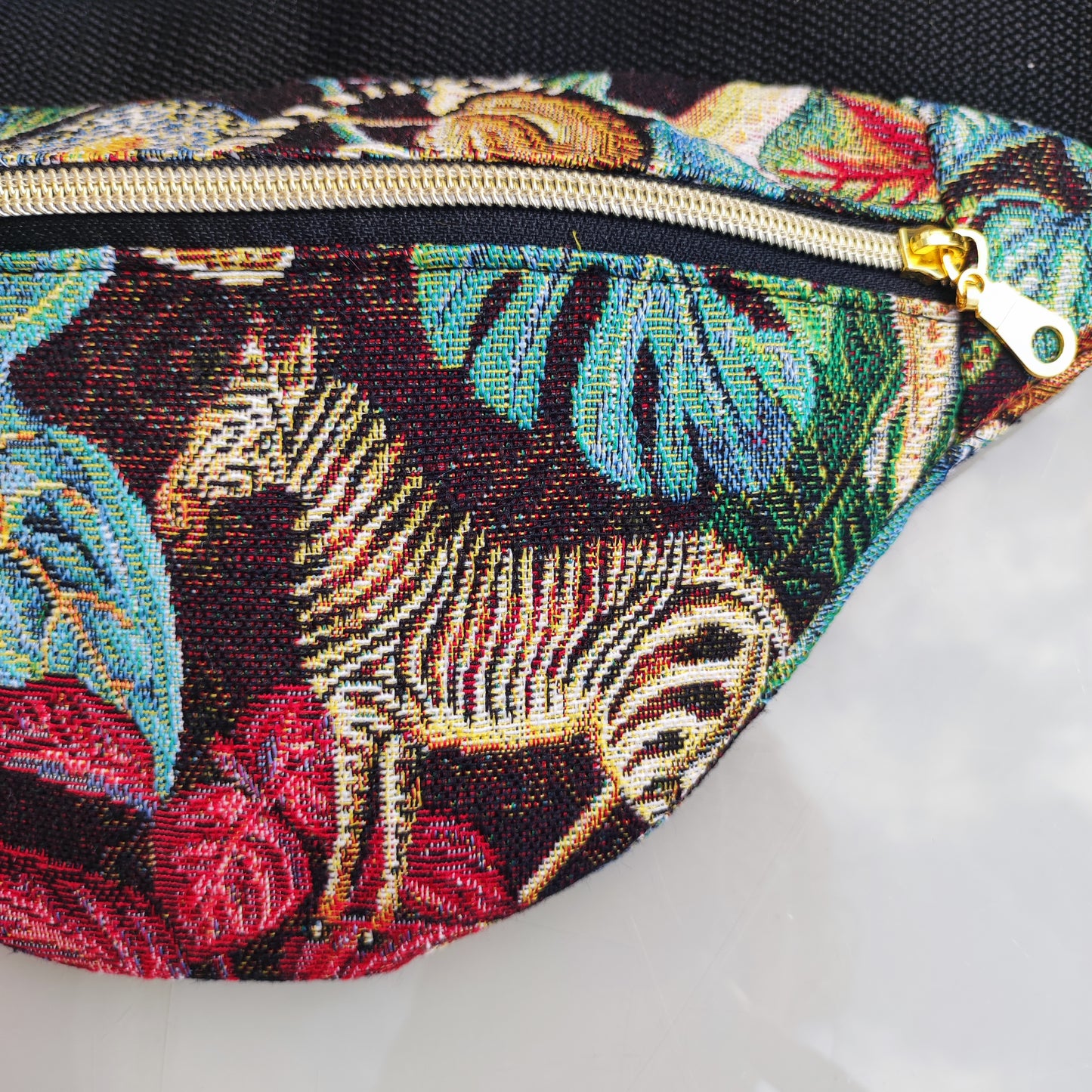 Sac Banane jacquard jungle Zèbre