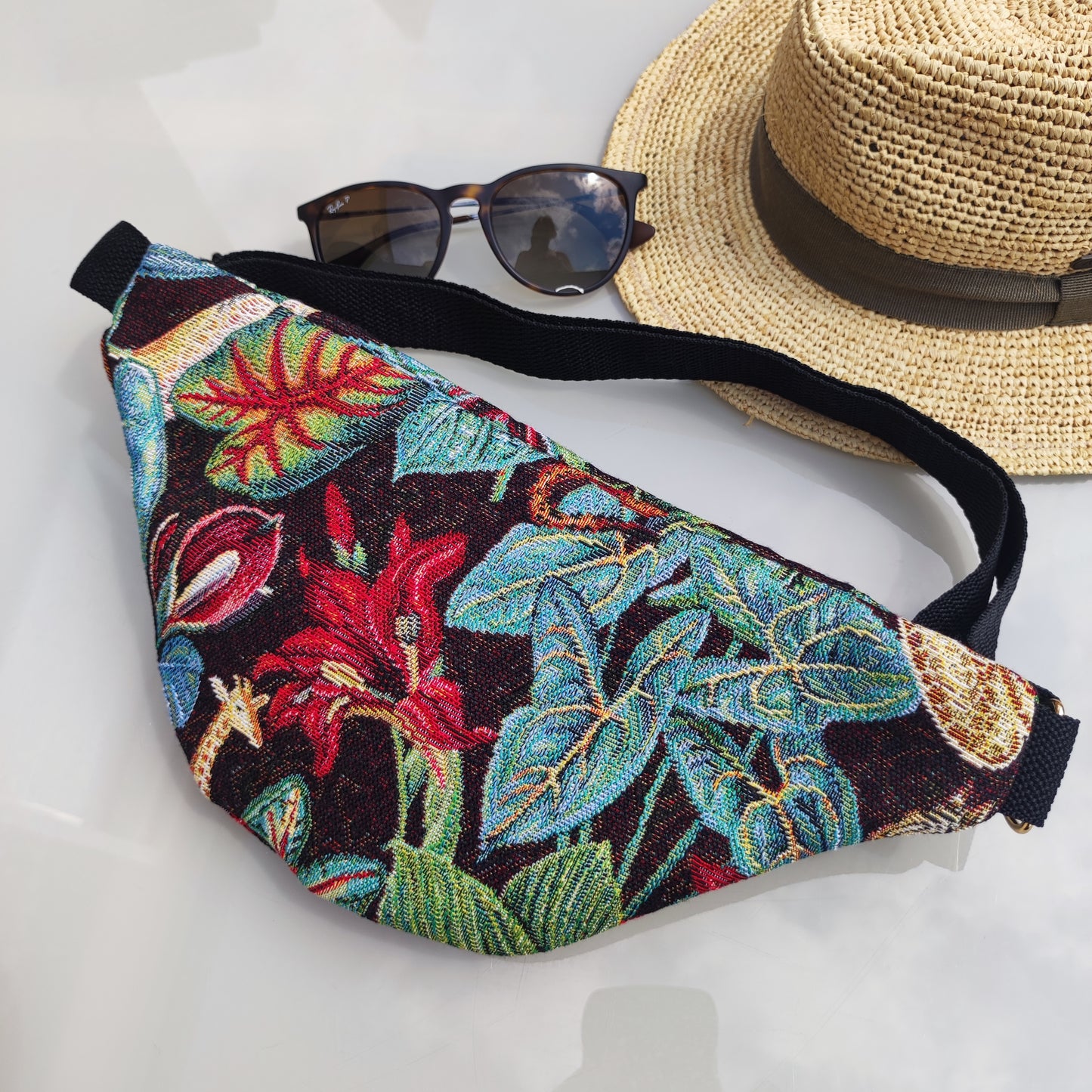 Sac Banane jacquard jungle Zèbre