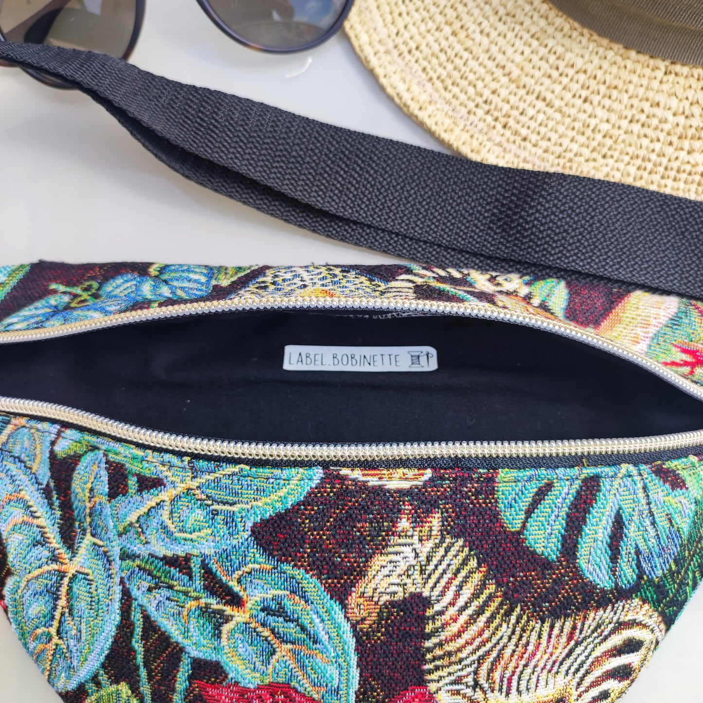 Sac Banane jacquard jungle Zèbre