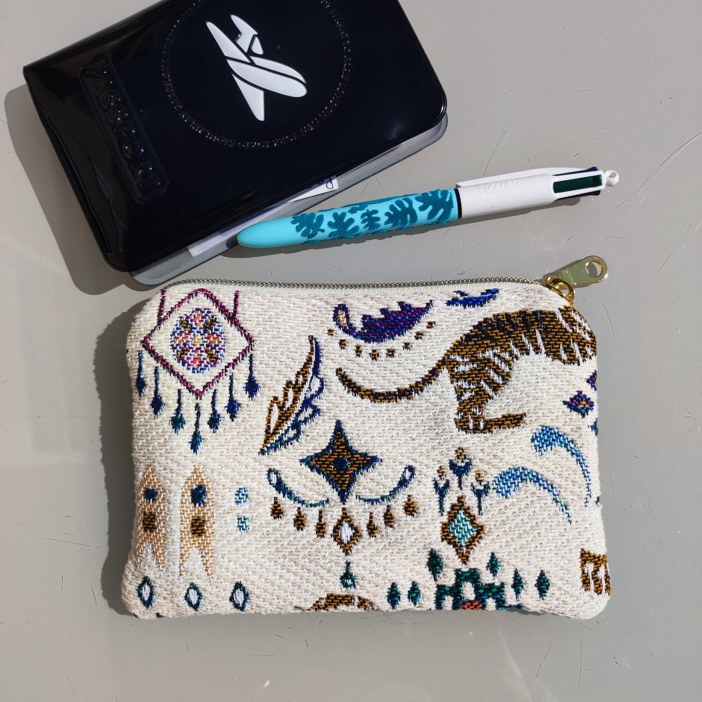 Porte-cartes jacquard Tibet