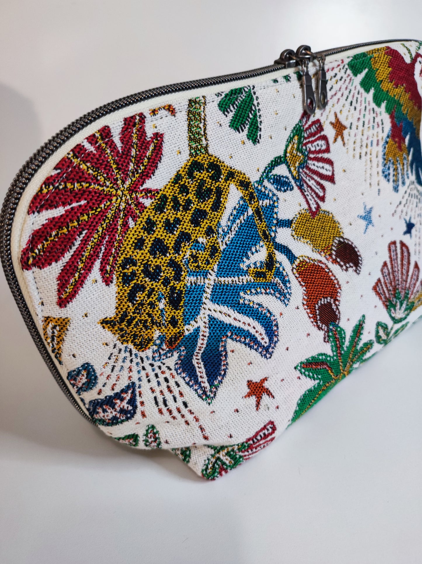 Trousse Grand Modèle Nomade Jacquard Brasil Blanche