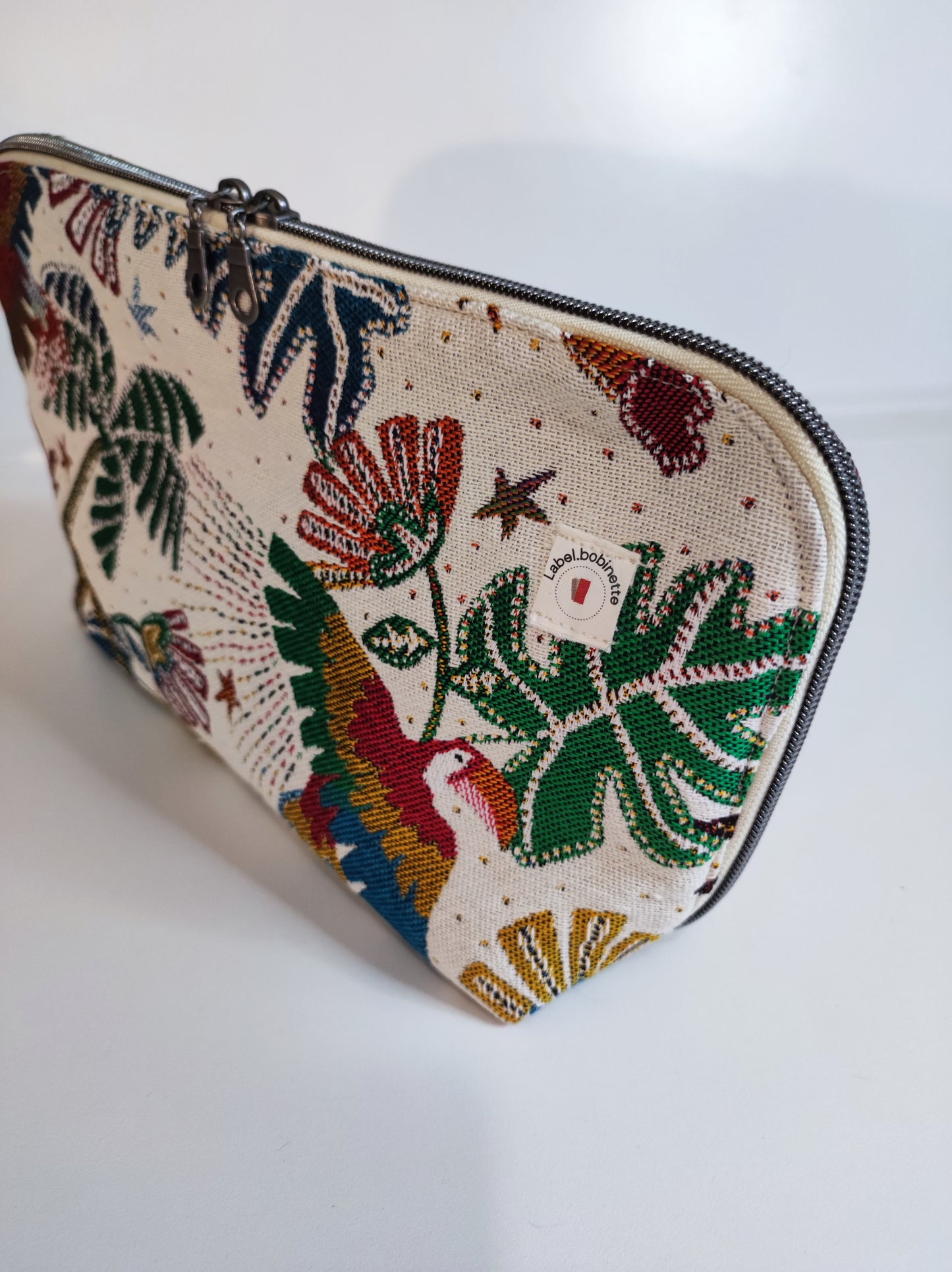 Trousse Grand Modèle Nomade Jacquard Brasil Blanche