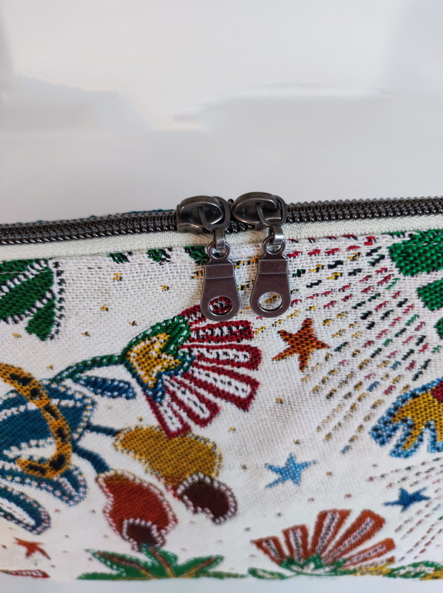 Trousse Grand Modèle Nomade Jacquard Brasil Blanche