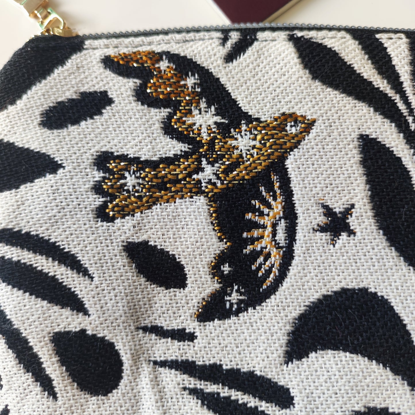 Porte- cartes Jacquard Mystic Noir et Or