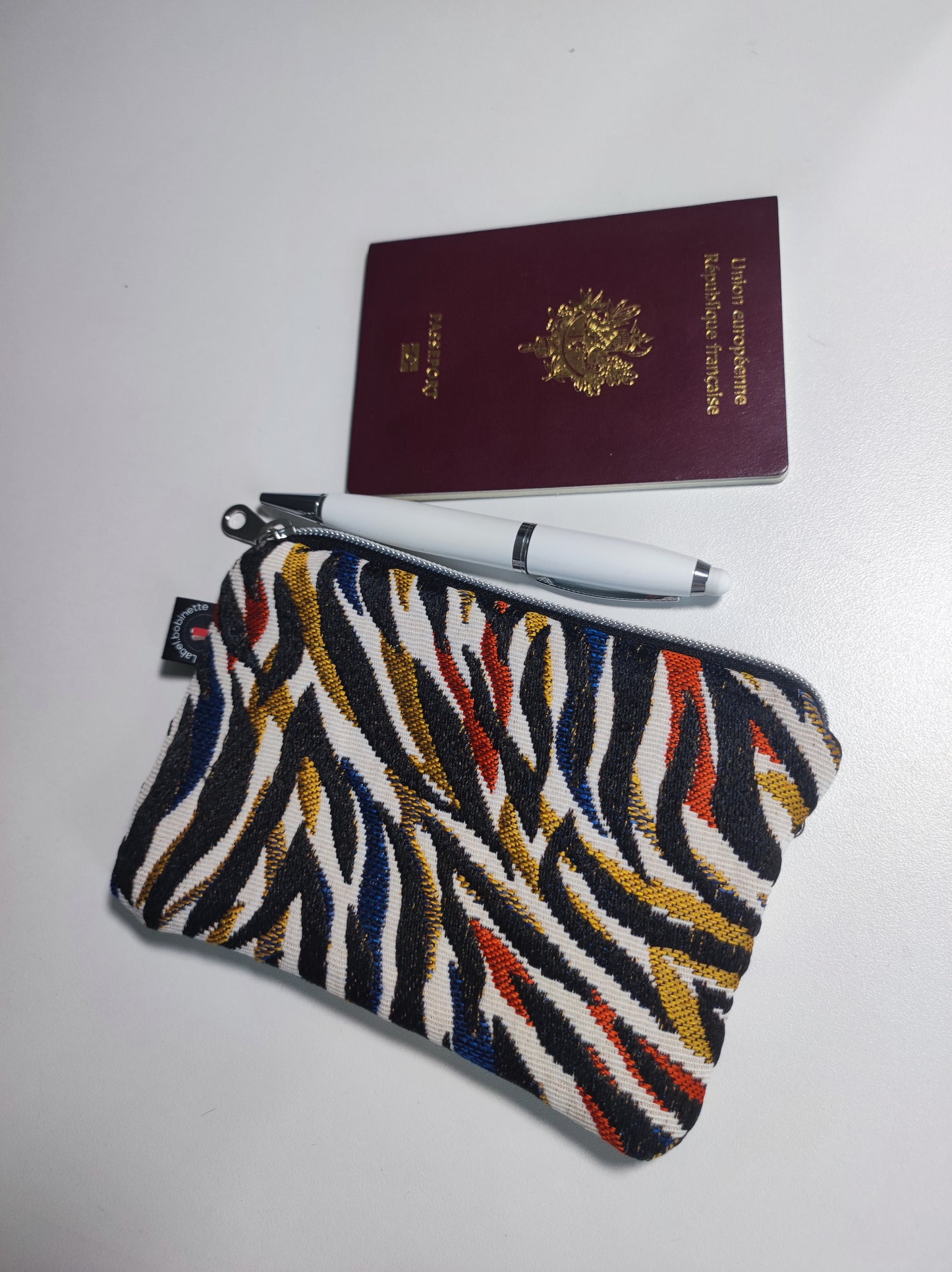 Porte monnaie ou porte- cartes Jacquard Zebro