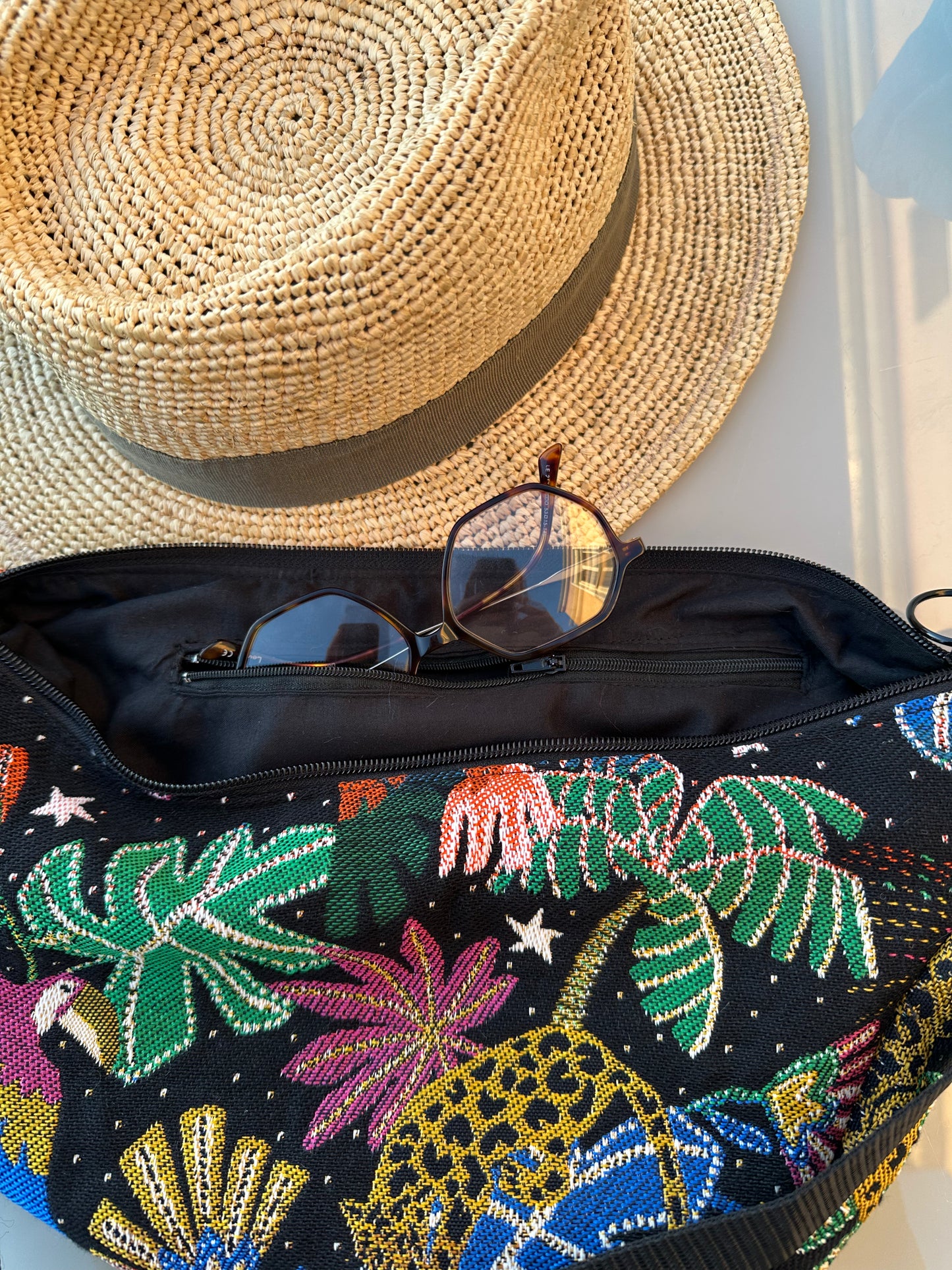 Sac demi-lune Jacquard Brasil