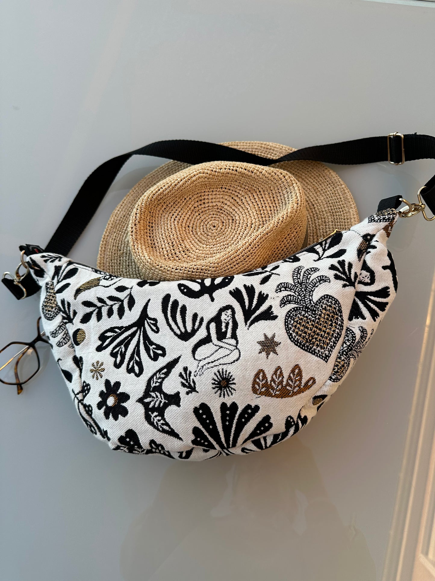 Sac demi-lune Jacquard Mage