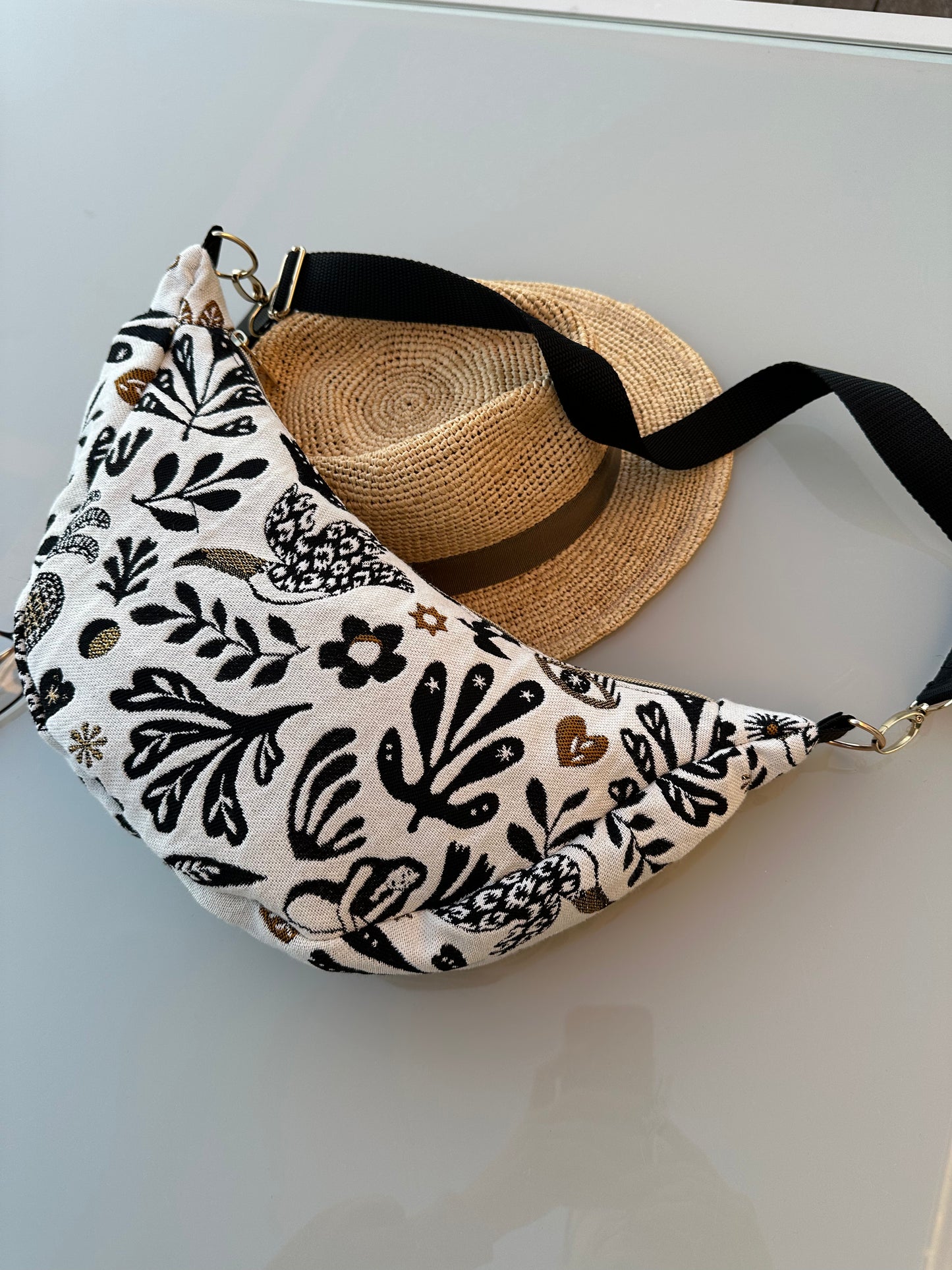 Sac demi-lune Jacquard Mage