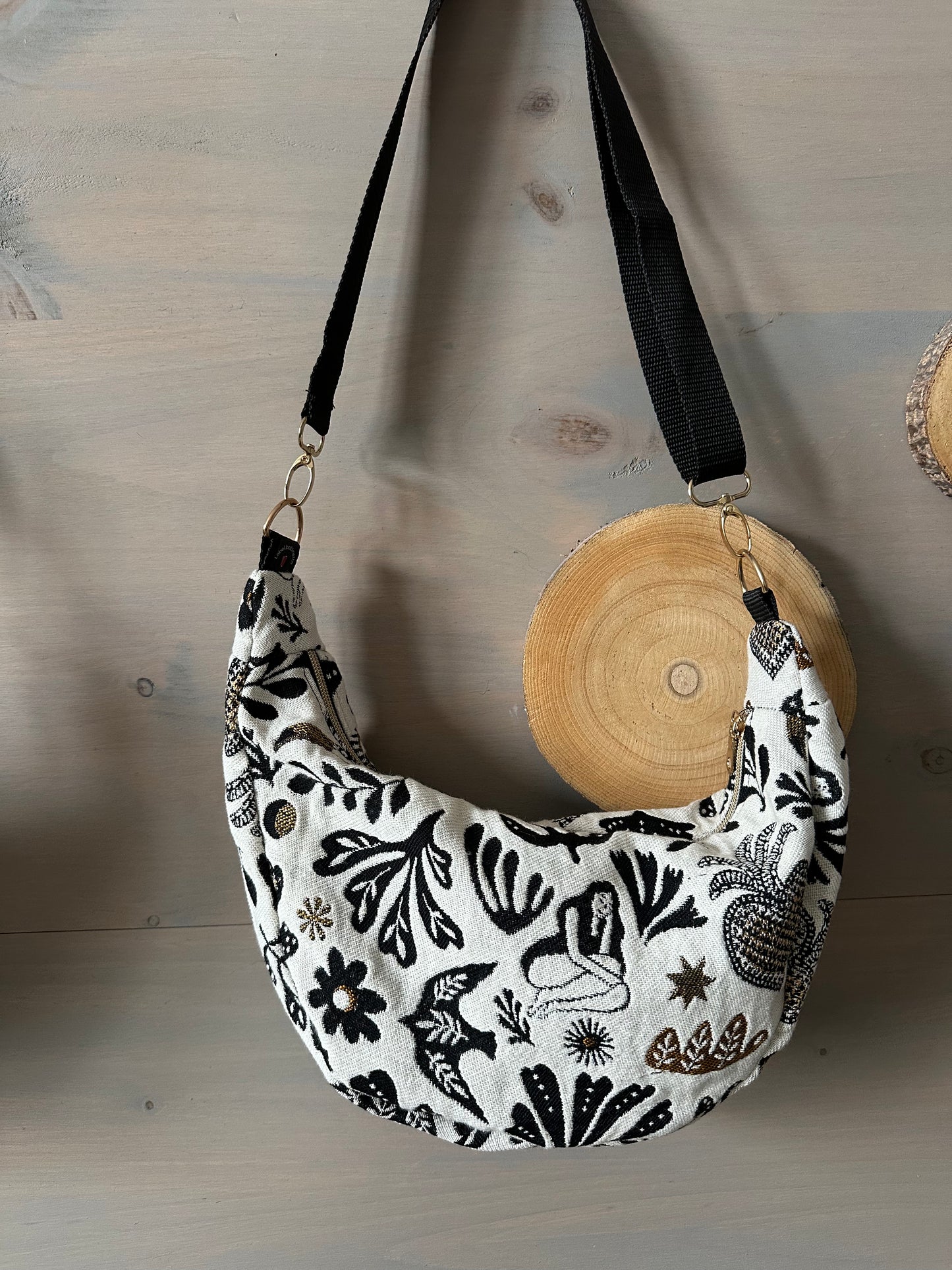 Sac demi-lune Jacquard Mage
