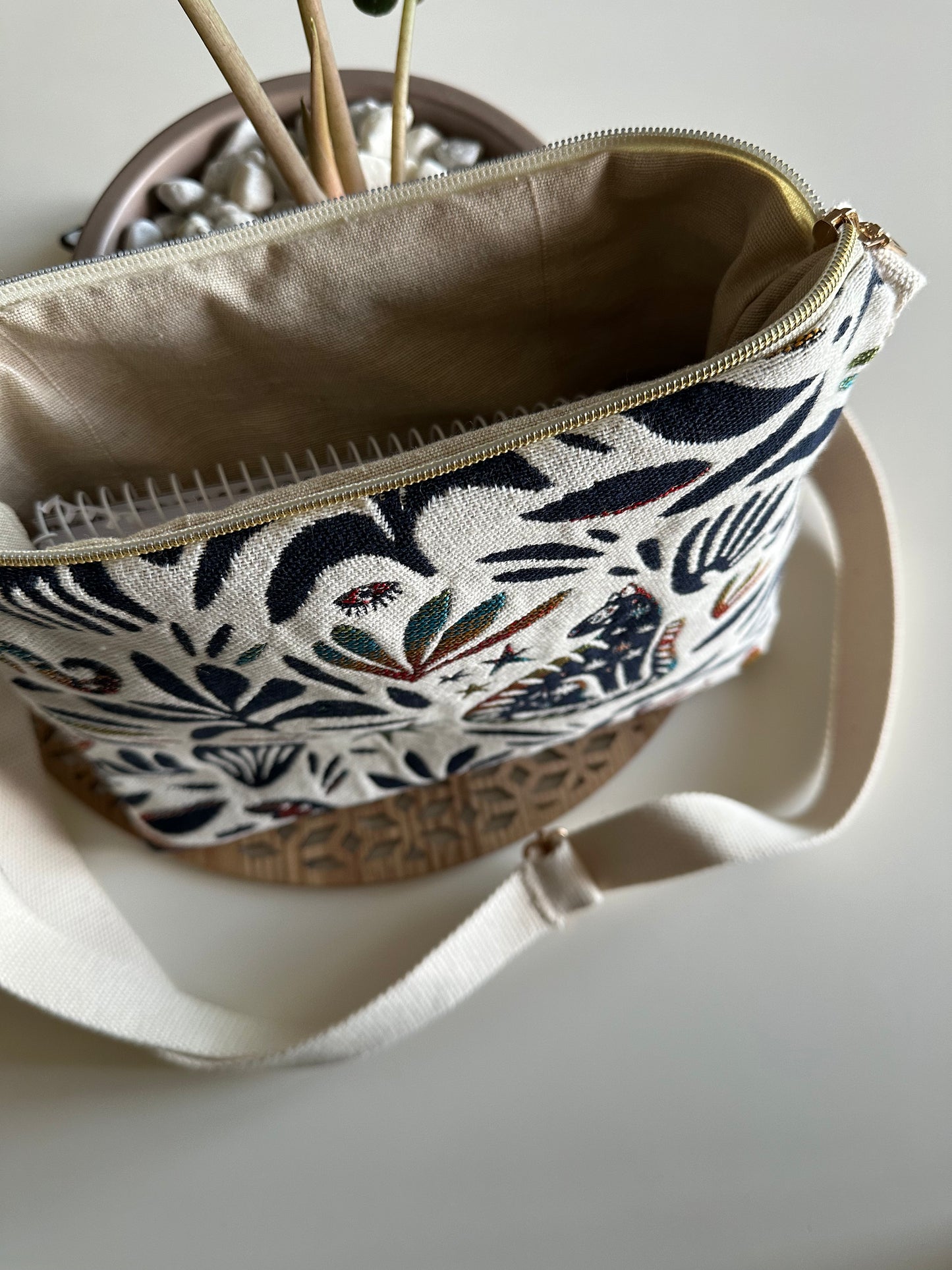 Sac bandoulière jacquard Mystic couleurs