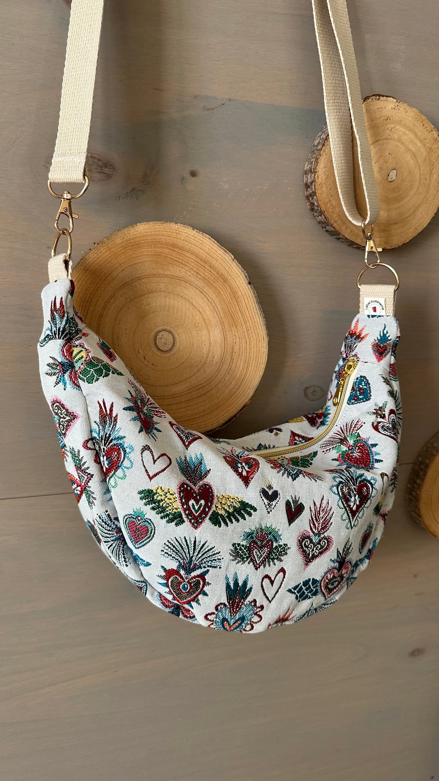 Sac demi-lune Jacquard Corazon