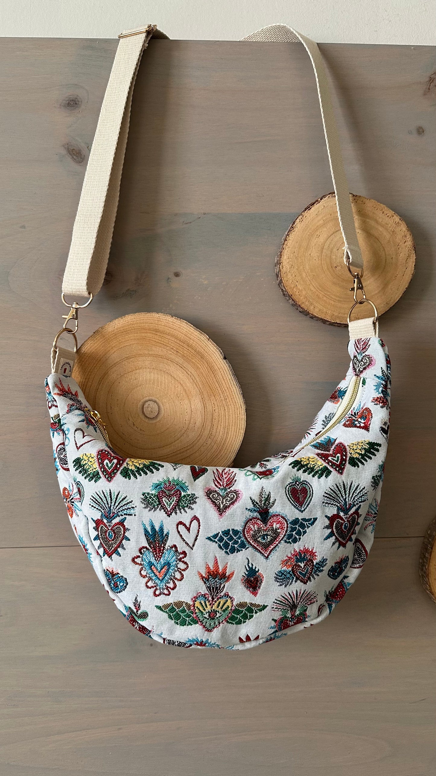 Sac demi-lune Jacquard Corazon
