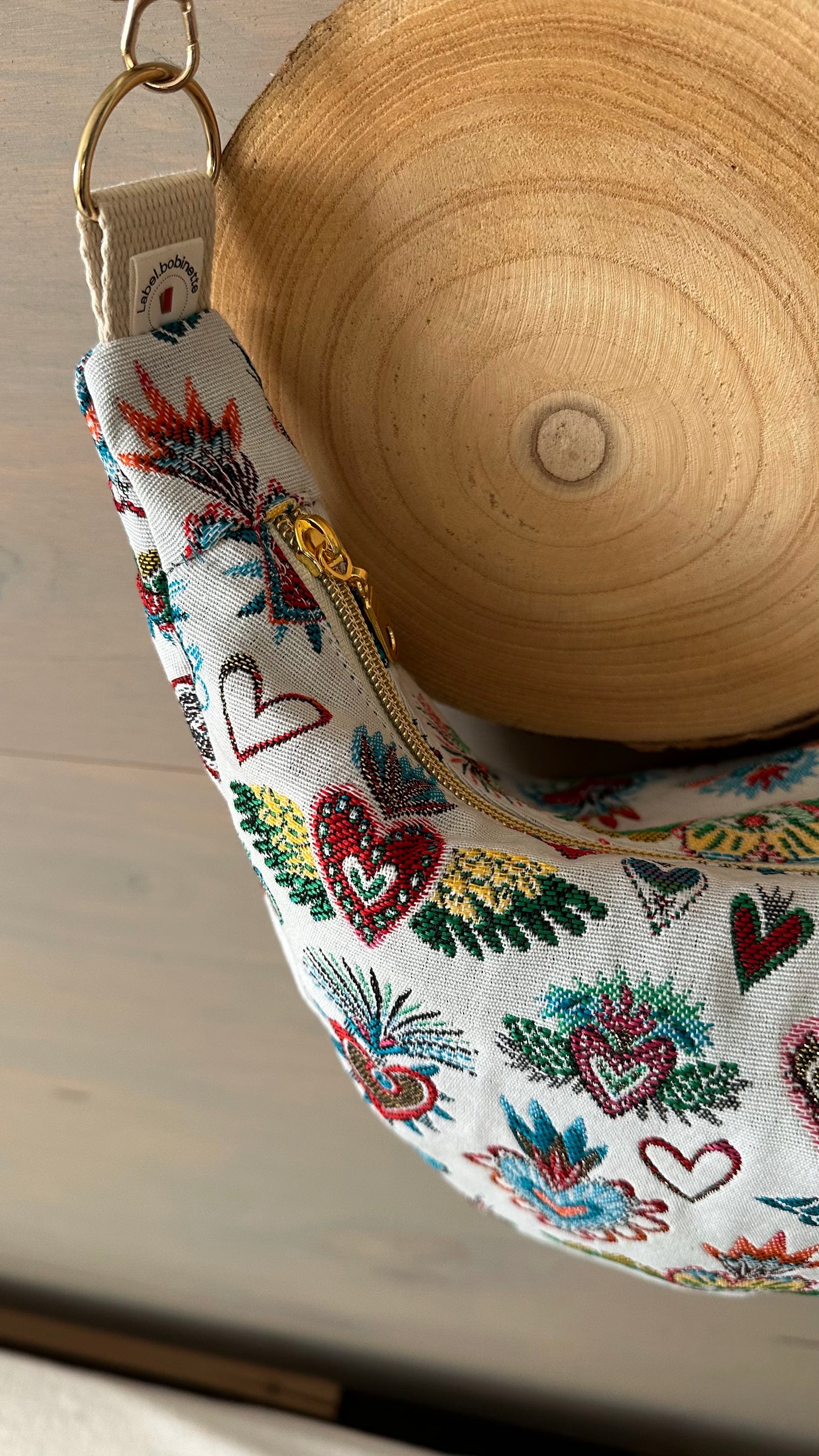 Sac demi-lune Jacquard Corazon