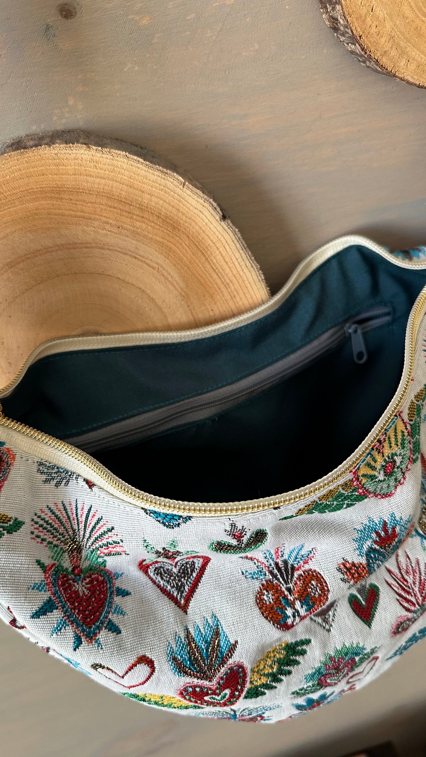 Sac demi-lune Jacquard Corazon
