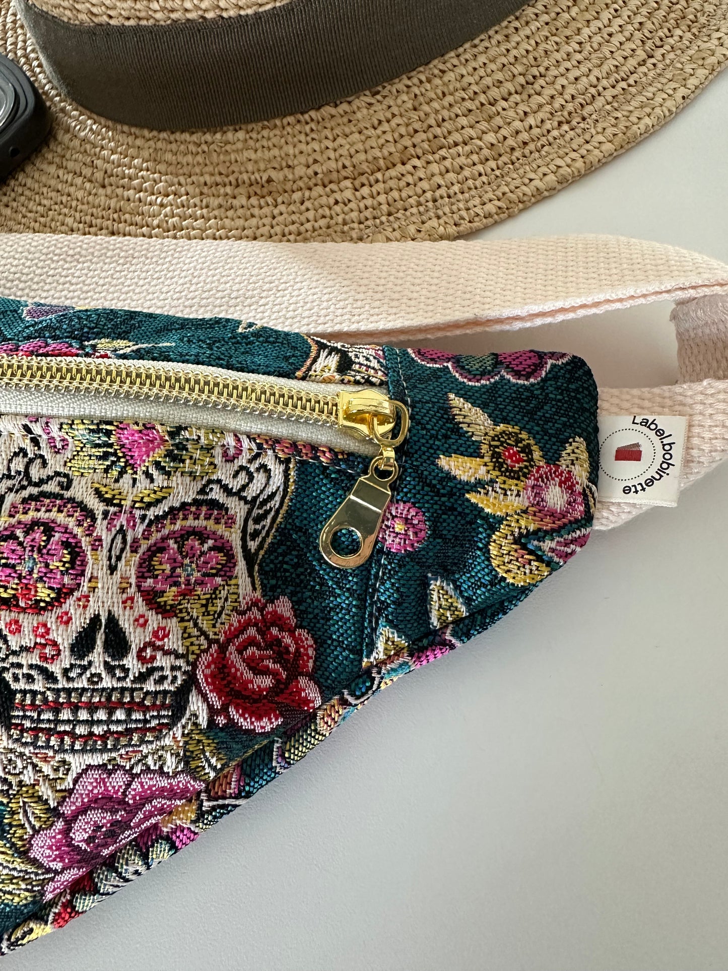 Sac Banane Cristobal fond bleu Pétrole
