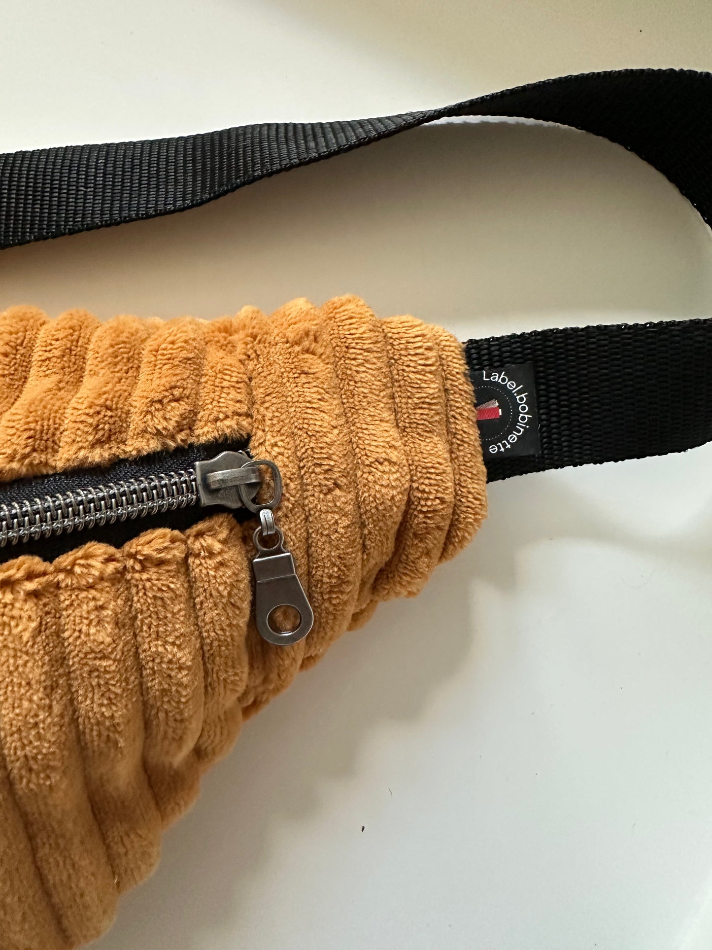 Sac Banane gros Velours côtelé Terracota