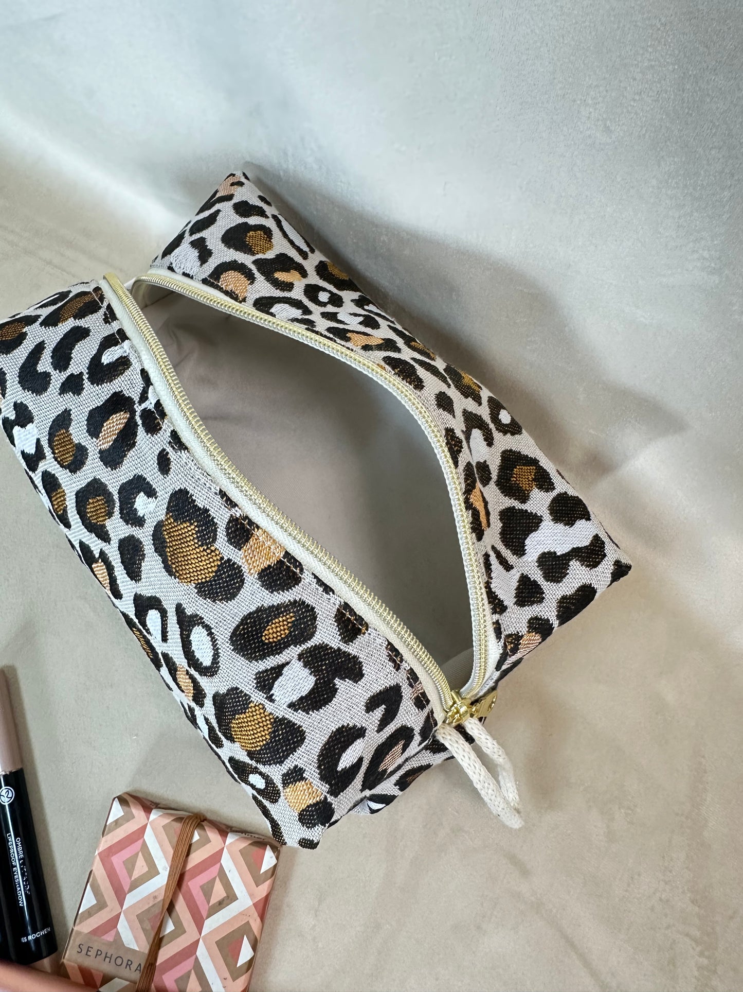 Trousse de toilette Léopard Marron