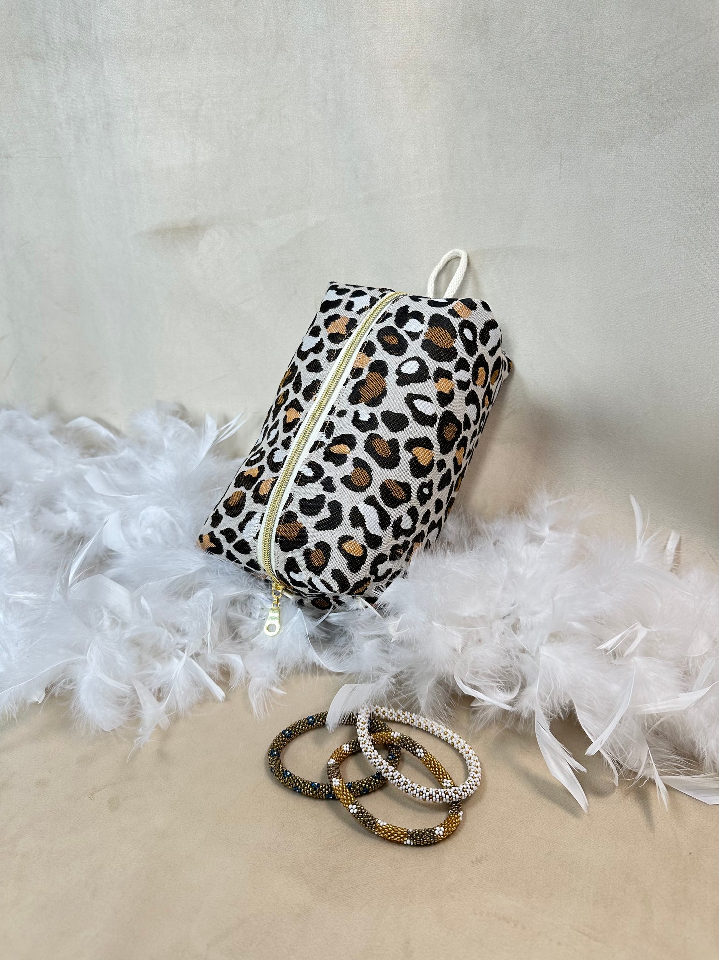 Trousse de toilette Léopard Marron