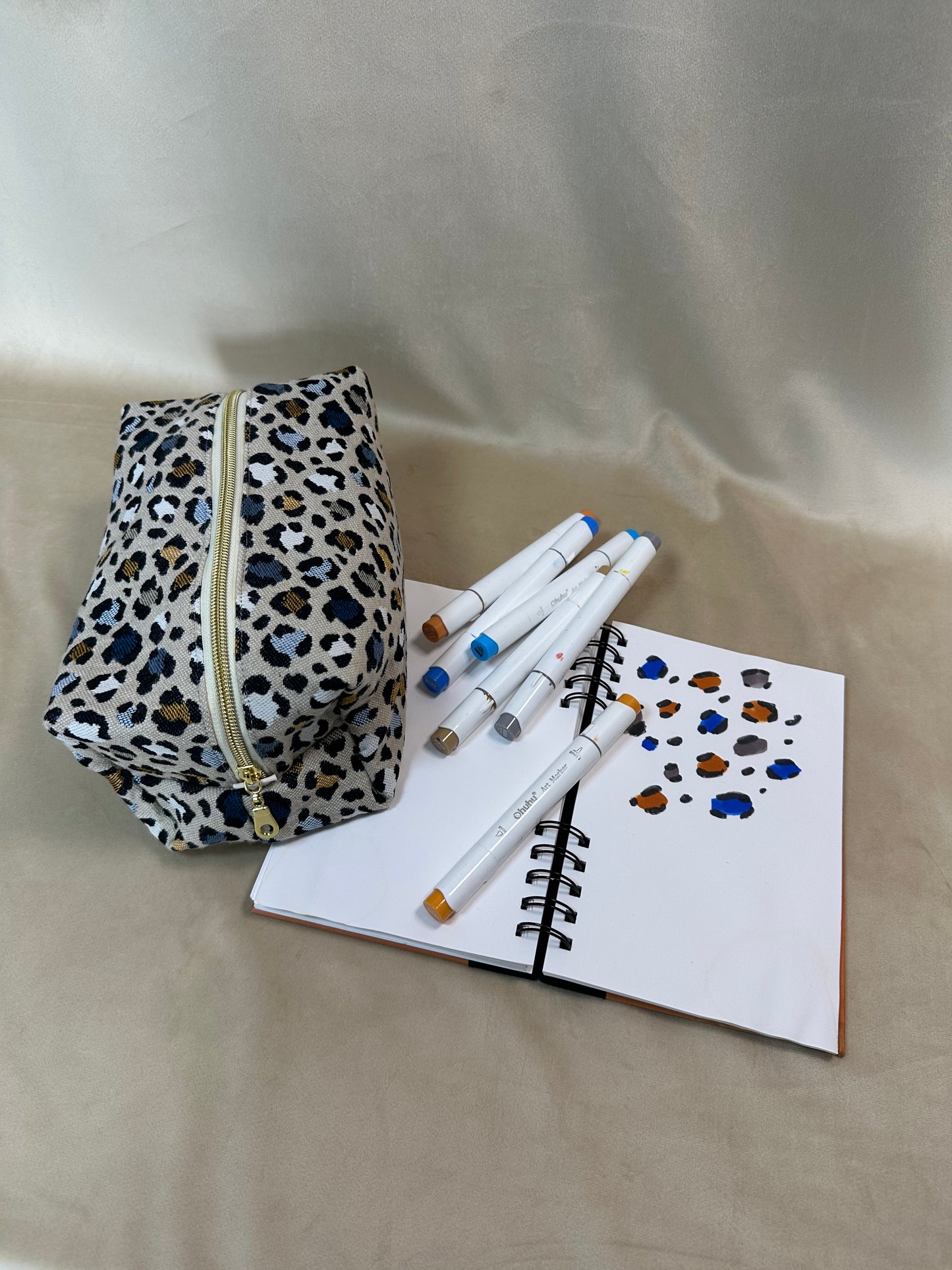 Trousse de toilette Puma ocre et bleue