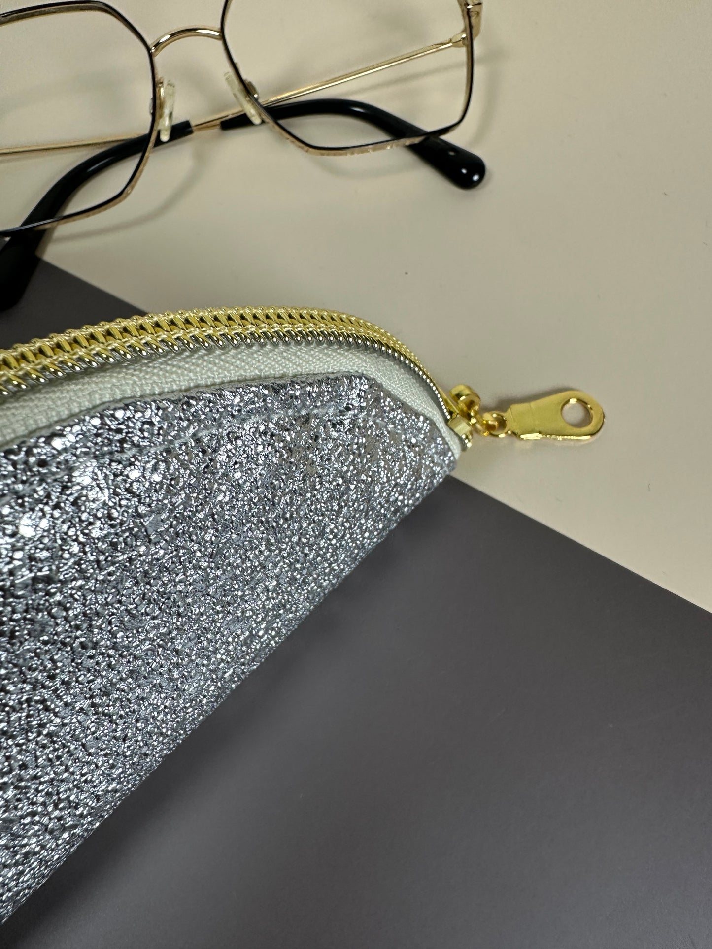 Trousse berlingot argenté