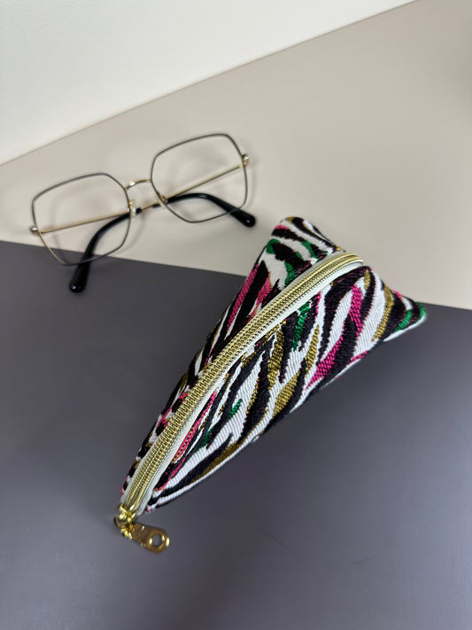 Trousse berlingot zébrée