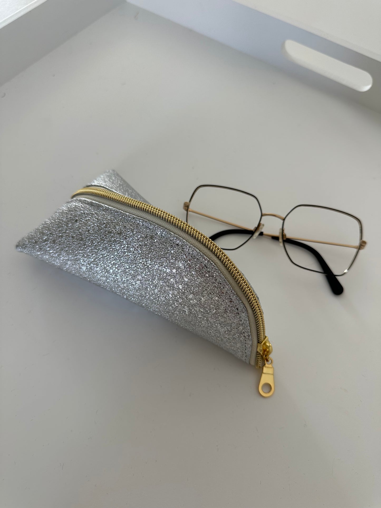 Trousse berlingot argenté