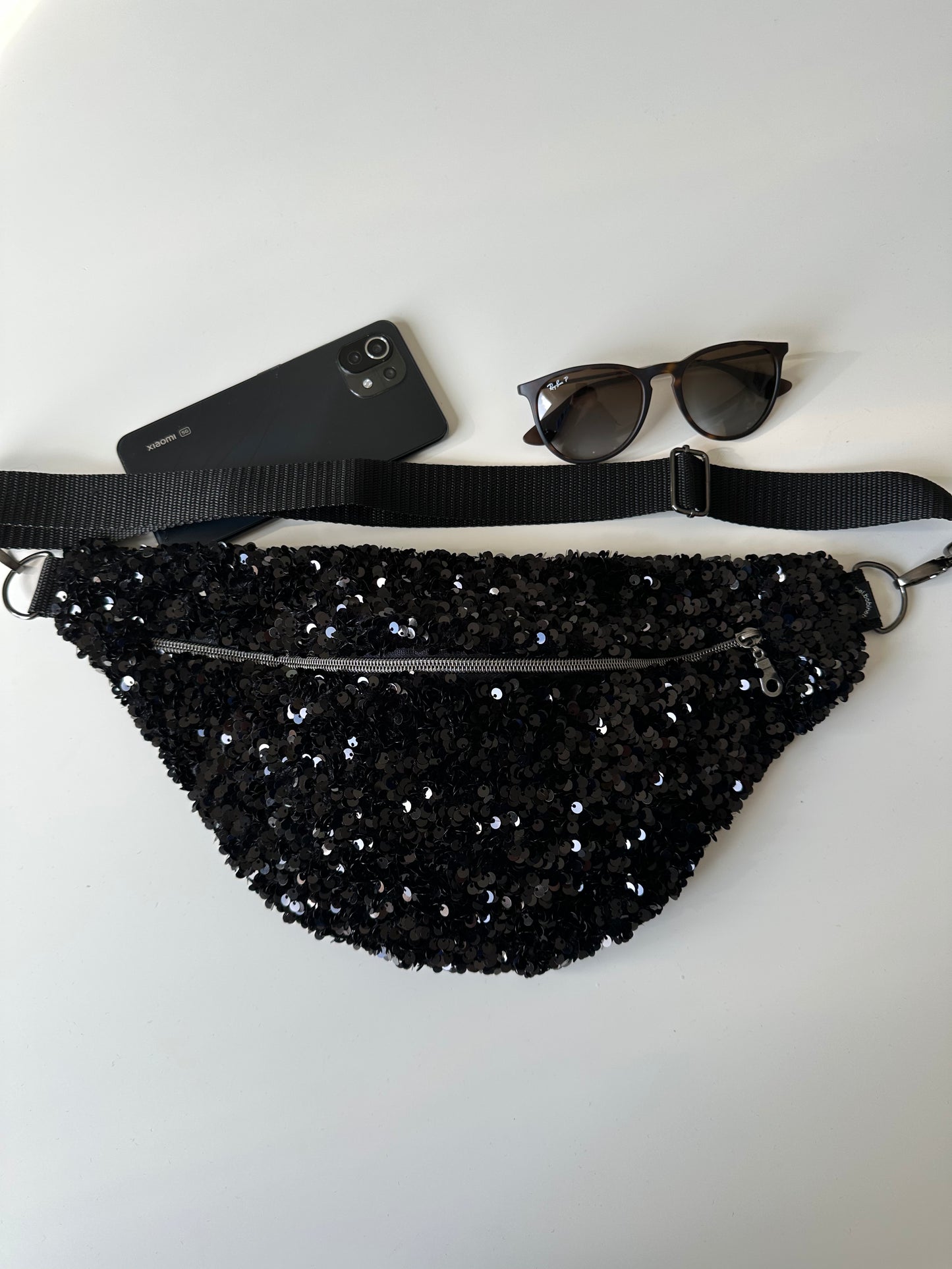 Sac Banane L Sequins Noirs