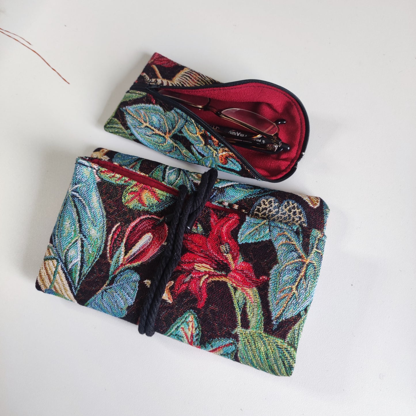 Pochette et trousse Jacquard Jungle