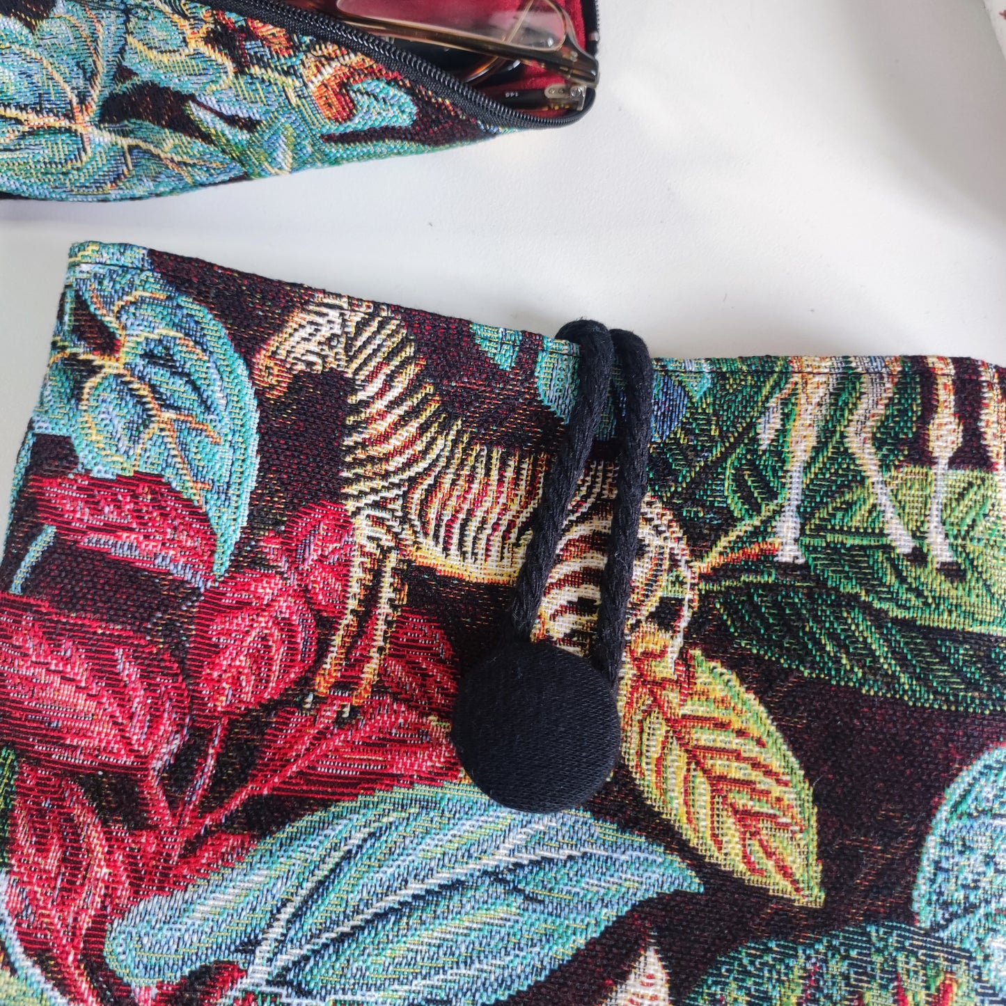 Pochette et trousse Jacquard Jungle