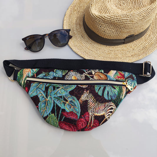 Sac Banane jacquard jungle Zèbre