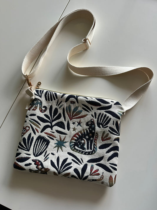 Sac bandoulière jacquard Mystic couleurs