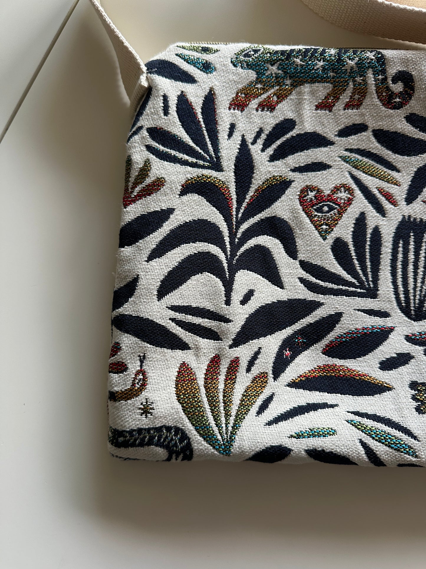 Sac bandoulière jacquard Mystic couleurs
